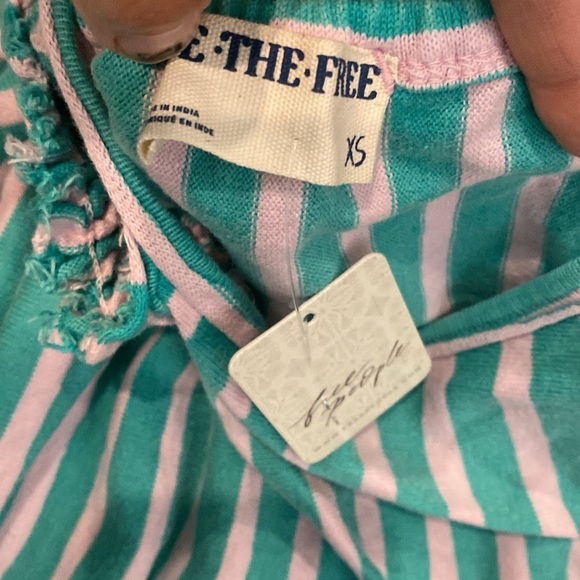 Free people We the Free terry cloth halter top coastal town striped NWT - Picture 6 of 7